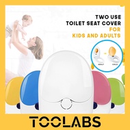 Heavyduty Toilet Seat Cover for Kid Kids Child Children Soft Close Two Use Plastik Jamban Penutup Mangkuk Duduk Tandas