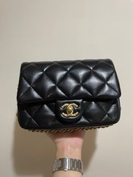 Chanel black mini flap square 2023 seasonal style