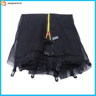 SQE IN stock! Outdoor Trampoline Net Replacement With Zipper Anti-fall Safety Mesh Jumping Pad Fitiness Accessories
