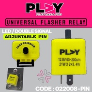 PLAY MOTORCYCLE UNIVERSAL ADJUSTABLE PIN FLASHER RELAY SIGNAL RELAY SIGNAL CONDENSER DOUBLE SIGNAL R