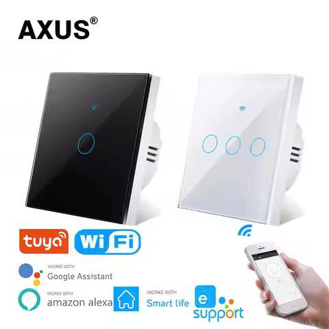 AXUS Wall Switches Tuya Smart Life Home House WiFi Wireless Remote Touch Sensor Control 86 Wifi Smar