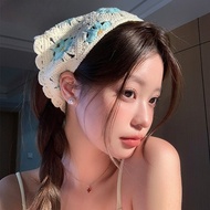 French Knitted Crocheted Hollow Triangle Scarf Turban Head Kerchief Cotton Hair Bandana Headwear Hai