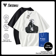 SwissWell People's T-Shirt Cotton 1 Round Neck unisex Men's Fabric Does Not Shrink Wear It And Won't