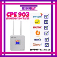 🔥READY STOCK🔥4G CPE Unlimited Hotstpot WIFI router Portable external Antenna 150Mbps WAN/LAN Port 2.