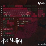 Keycaps Ave Mujica V1 140 ชิ้นพิมพ์ด้วยการสานอุ่น MyGo ชิคken Cartoon Anime Keycap DIY สำหรับผู้เล่น