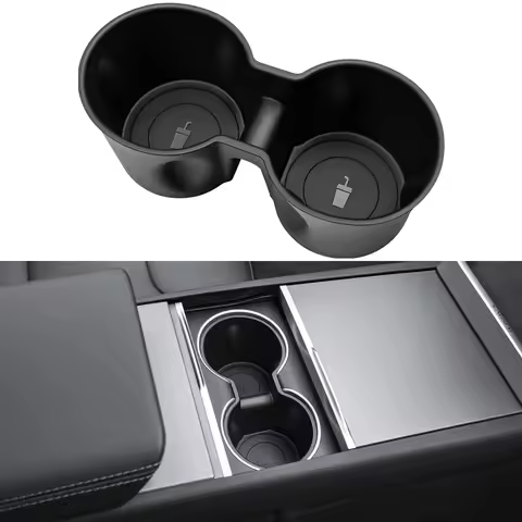For Tesla Model Y Juniper Model 3 2025 Center Console Water Cup Holder TPE Coaster Mat Pad Model Y J