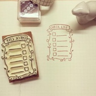 check list 行事曆手工印章*橡皮擦印章*手工刻章*手工刻章