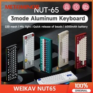 WEIKAV Nut65 Aluminum Wireless Mechanical Keyboard Custom Keyboard 65% Bluetooth Wired 2.4g Support 
