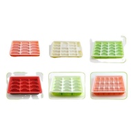 Dumpling Box Disposable100Plastic Tray with Lid Thickened Dumpling Box Tray Takeaway Box12151820Grid