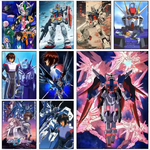 Anime G-GUNDAM Cartoon Poster High-definition art sticker Self adhesive waterproof home decoration f
