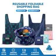 Reusable Foldable Shopping Bag – Polyester, Eco-Friendly, Washable, Large, Heavy Duty Shopping Pouch