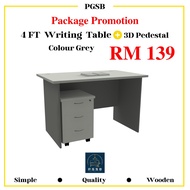 4ft writing table/office table/meja tulis