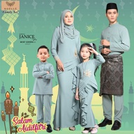 NOELLE Baju Raya Family Sedondon 2024 Baju Kurung Ibu Anak Baju Melayu Ayah Anak Baby JANICE PRO - M