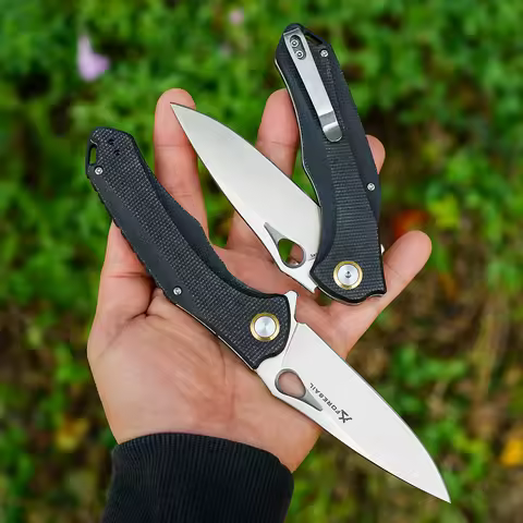 FORESAIL Pocet knife 14C28N Steel Blade Folding Knife 4.68in Micarta handle Outdoor Camping Hunting 