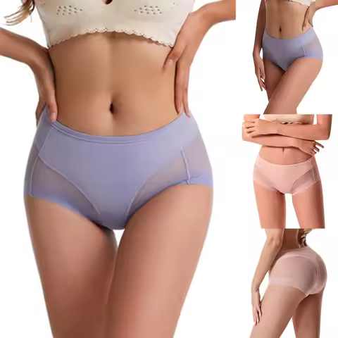 Tucking Panties Women's Seamless Bikini Underwear Half Back Coverage Panties Lane 22 24 Tops
