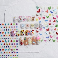 5D Jelly Nail Sticker Candy Love Cherry Bear 3D 5D Embossed Cute Nail Sticker Back Adhesive Nail Sti