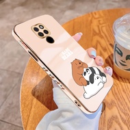 For Huawei Mate 20 Pro Mate 20 X Casing Cartoon Bare Bear Plated Phone Soft TPU Cover Phone Case