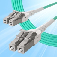 10Gtek Armor Fiber Optical Jumper Cables - Uniboot LC to LC OM3 Multi-Mode Indoor Armored Duplex 50/