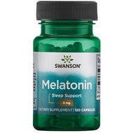Swanson Melatonin褪黑激素3 毫克,幫助睡眠, 120粒膠囊