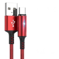 สายชาร์จเร็ว5A ไฟแสดงสถานะสายชาร์จ Android Micro USB ชาร์จเร็วโทรศัพท์มือถือ Type-C สำหรับ Samsung X