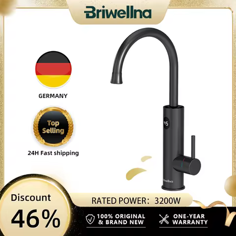 Briwellna Electric Water Heater 220V 2 in 1 Kitchen Faucet Tankless Water Heater Tap Flowing Electri