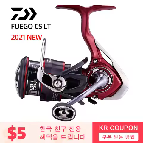 2021 NEW Daiwa Fuego CS LT Spinning Fishing Reel Baitcasting Reel 6+1BB Max Drag 12KG Spinning Wheel