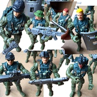 9sm 8-Pek Mainan Model Tentera Realistik Patung-patung Adegan Askar Askar Perang Dunia II yang Reali