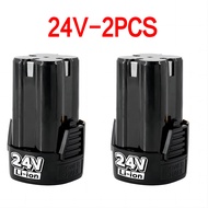 (2 ก้อน) แบต แบตเตอรี่ สว่านไร้สาย สว่าน 24V Lithium-ion Battery แบตลิเธียมไอออน ทรงสี่เหลี่ยม 24V-2