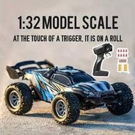 1:32 Scale Remote Control Car, Max Speed 12.4 Mph/20 Km/H, 2.4Ghz High Speed All-Terrain Off-Road El
