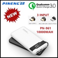 ORIGINAL SET Pinang  Baru QC3.0 caj cepat 10000MAH
 Menyokong semua telefon pintar TYPCE-C