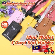 🚚💯🇲🇾✨NCW-02✨5Card Slot Holder Business Credit Card work ID card &ID student key chain, small wallet 