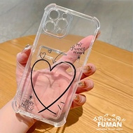 Clear Lines Heart Casing For Realme Narzo N63 N55 N53 50A 50i Prime 50 Pro 30A 20 Note 50 C25 C25S C