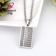 Lucky abacus high quality stainless steel abacus pendant can toggle beads