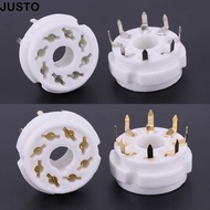 JUSTO 1Pcs Valve Base, 8Pin K8A Octal Ceramic Tube Socket, Durable DIY Tin-Plated GZC8-Y GZC8-Y-2 PC