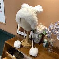 Mũ Lưỡi Trai Dày Dặn Mùa Đông Ấm Áp Dễ Thương Cho Nữ Mũ Trùm Đầu Len Nhung Có Tai Mèo Mũ Trùm Đầu M