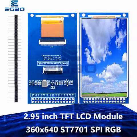 2.95 inch TFT LCD Module 360x640 ST7701 SPI RGB Interface Display Screen 3.3V 5V for Raspberry Pi
