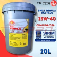 Shell Rimula R4X Plus 15W-40 CH4/CG4/CF4 Genuine Engine Oil 20L