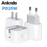 20W PD USB Type C Quick Charger Adapter For iP 12 11 Pro Samsung S20 Fast Charging US UK Plug Travel