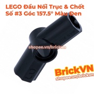 [1 Piece] LEGO Technic Shaft Connector and Pin 3 Angle 157.5, Black ID 32016, 42128