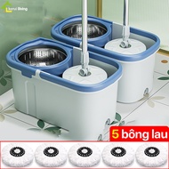 Nago Smart Self-Extracting Mop Set, 360-Degree Rotating Mop Set, With Wheels And Cotton Mop