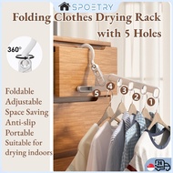 【SG-SPOETRY】Clothes Hanger 5-Hole Hanger Clothes Rack Hook Indoor Multifunctional Wall Hanging Cloth