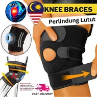 Adjustable 4 Spring Knee Brace Support Knee Guard Protect Sport Sokongan Guard Pelindung Lutut