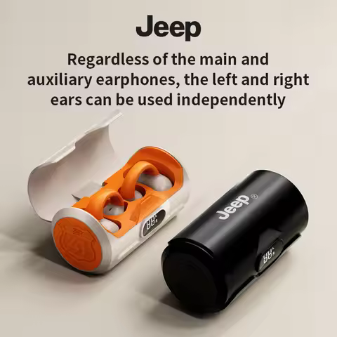 Jeep EC003 TWS Wireless Bluetooth Earphones Noise Cancelling Gaming Headphones HD Call Open Ear Clip
