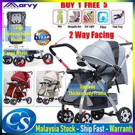 CS Mall : Luxury MarvyBaby Multifunctional 2 Way Facing Lightweight HY6601 Baby Stroller Folding wit