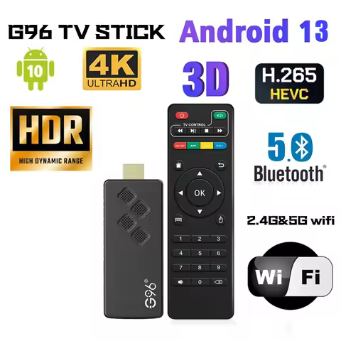 Android13 Smart TV Stick Netflix IATV G96 Tv stick Q2 4K HDR10+ Dual 2.4G5GWifi Youtube Streaming Me