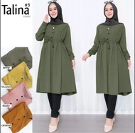 TALINA TUNIK WANITA TERBARU BAHAN CRINKLE AIRFLOW BUSUI FRIENDLY KANCING DEPAN