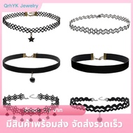 YIDAO🌸 5pcsสร้อยคอแฟชั่น สไตล์เกาหลี สร้อยคอเชือก แฟชั่นผู้หญิง