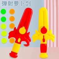 Carrot Sword Gun flying Disc Launcher Pistol Gun Toy Kids