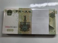  1999年  第5套  人民幣  1圓-  CC冠-  豹子號(黃金花冠)-1刀百連/A5-98 