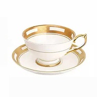 英國Aynsley 女王系列 骨瓷真金浮雕杯盤組150ml